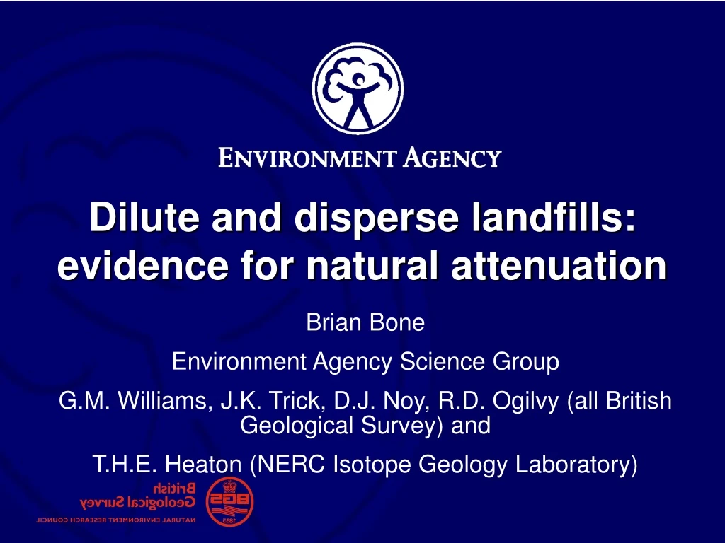 dilute and disperse landfills evidence for natural attenuation