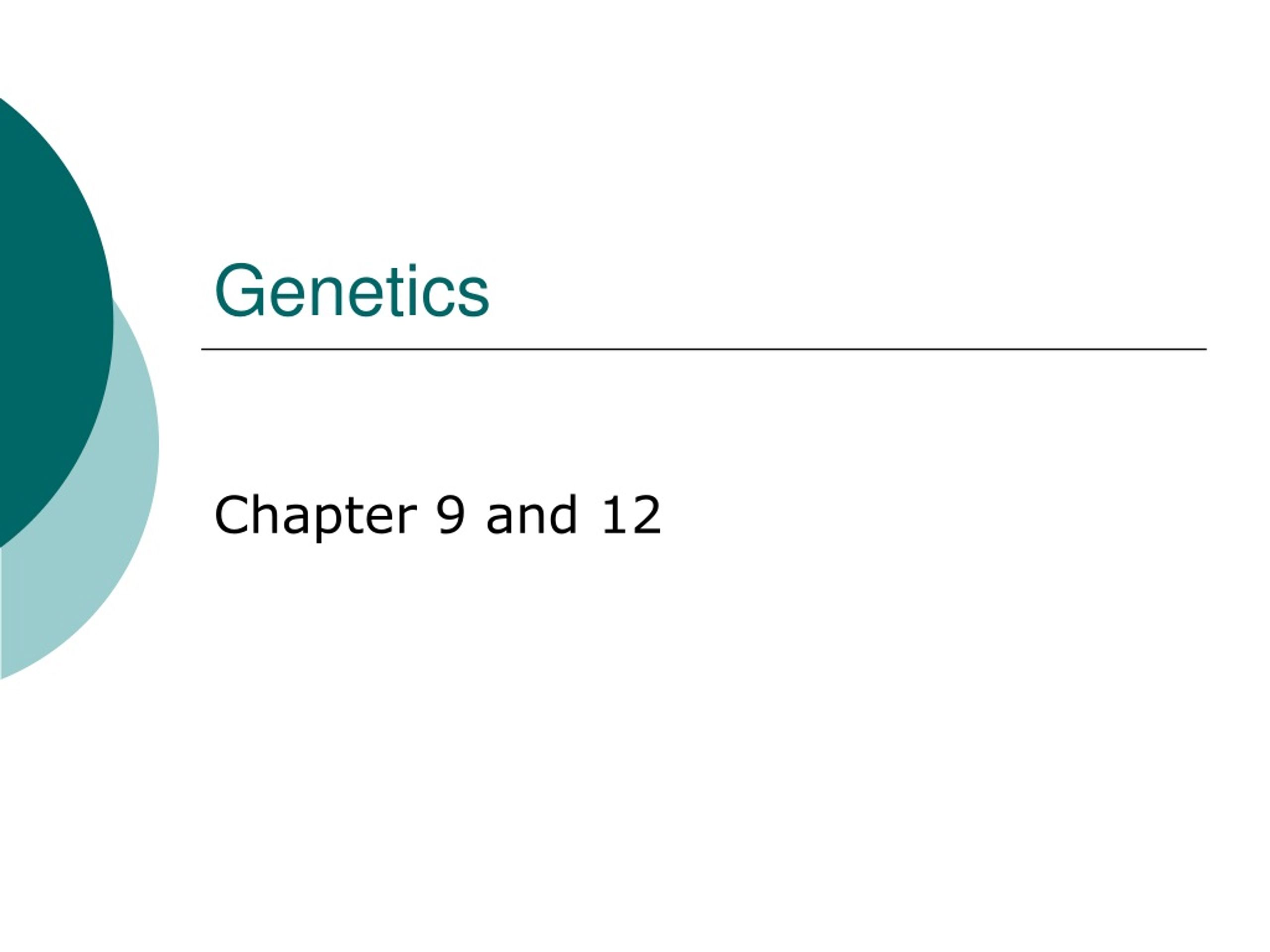 Genetics - slide 1