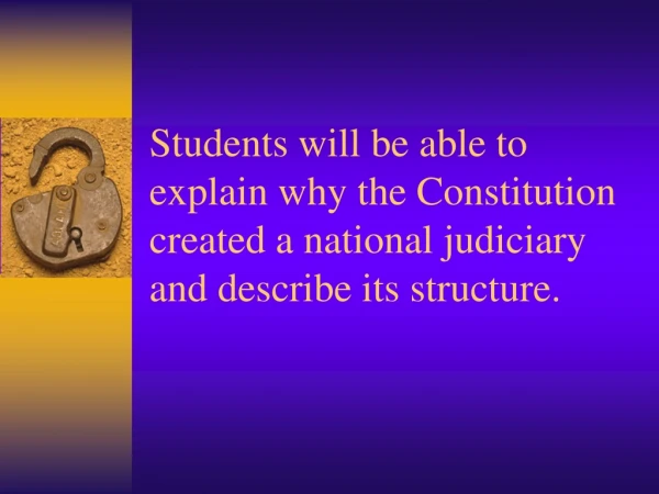 Article I of the Constitution, the legislature makes the law.