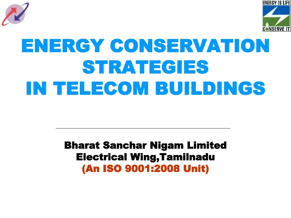 energy conservation strategies in telecom buildings