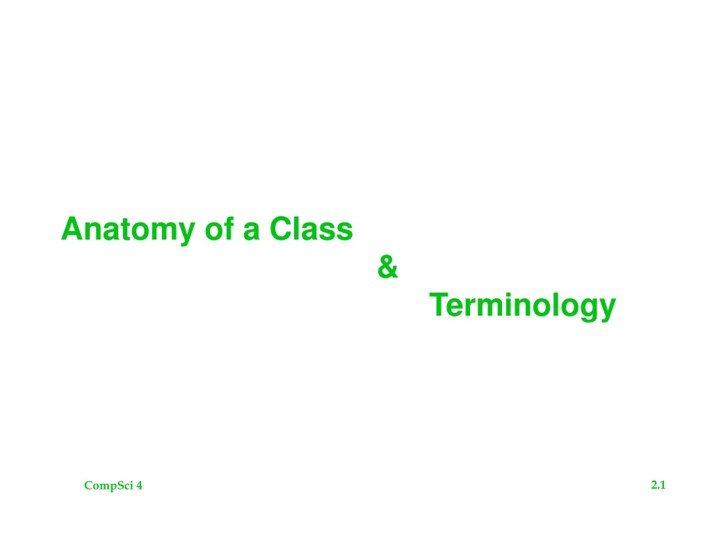 anatomy of a class terminology