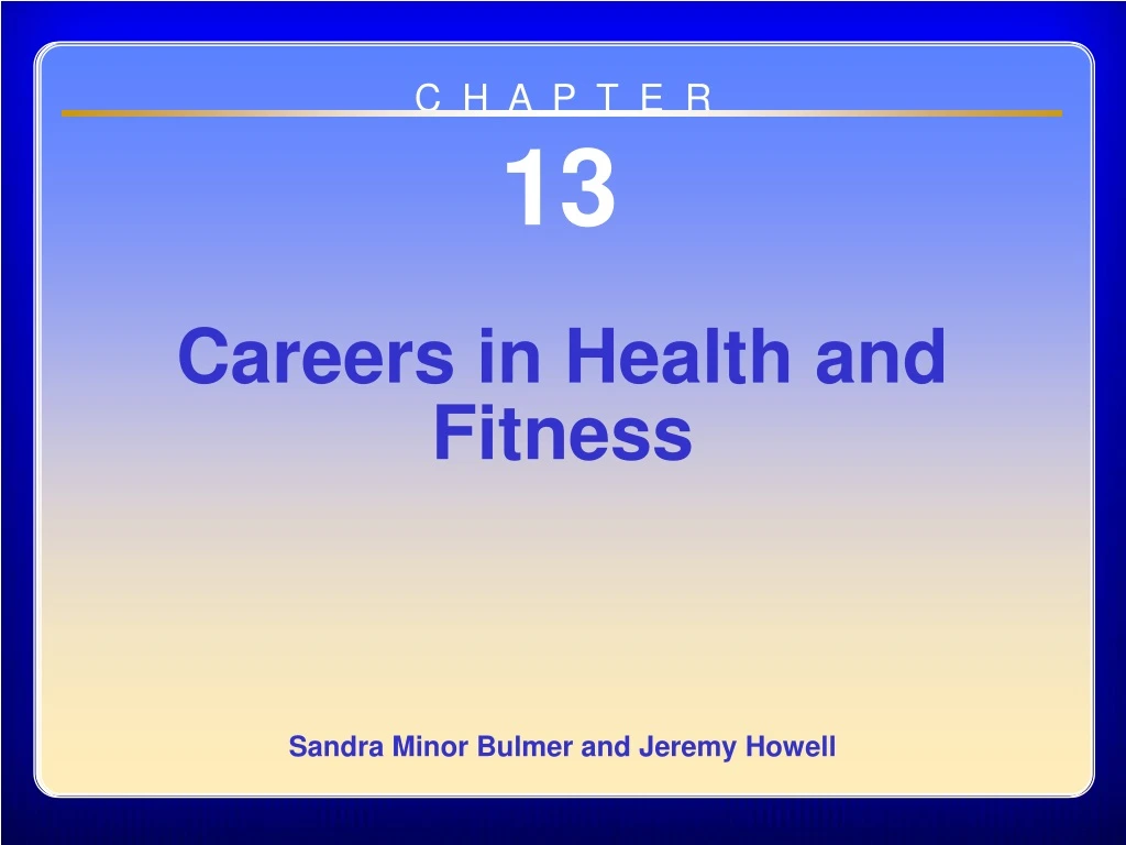 chapter 13 careers in health and fitness