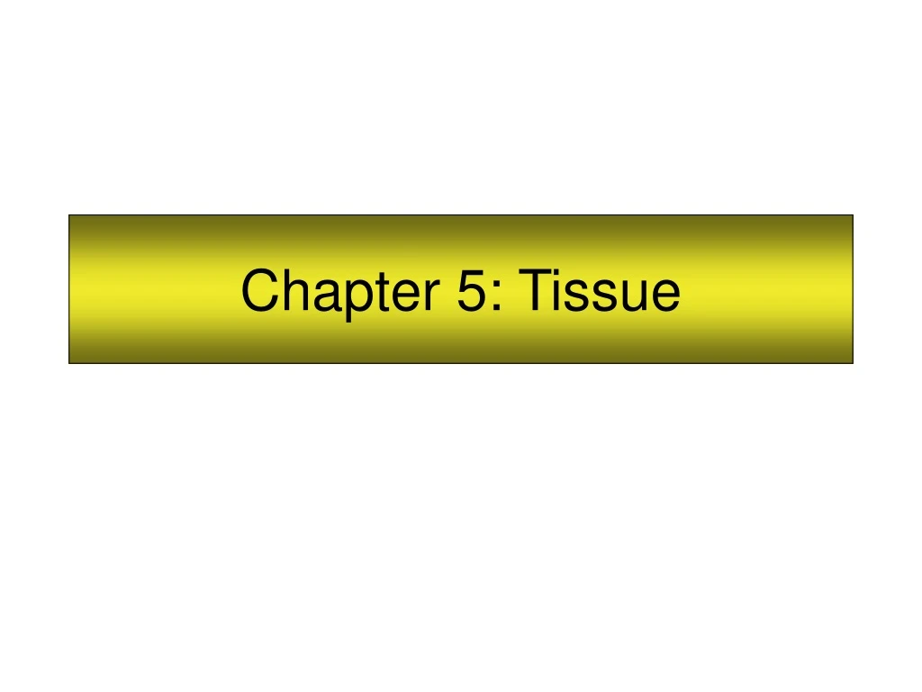 chapter 5 tissue