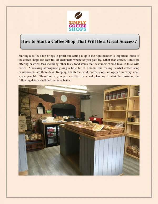 How to Start a Coffee Shop That Will Be a Great Success?