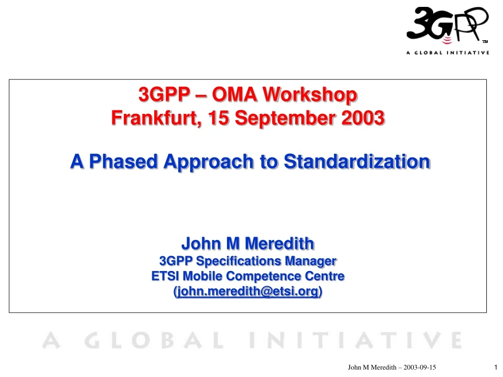 3gpp oma workshop frankfurt 15 september 2003