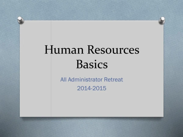 Human Resources Basics