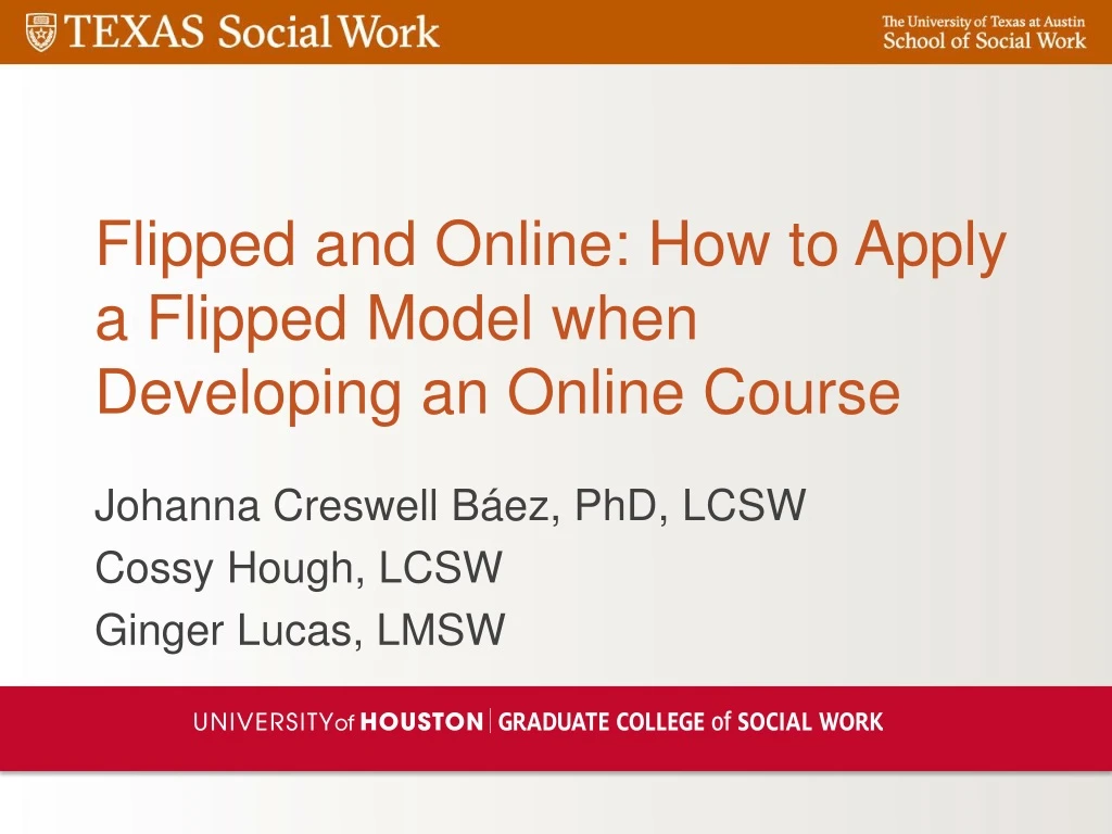 flipped and online how to apply a flipped model when developing an online course
