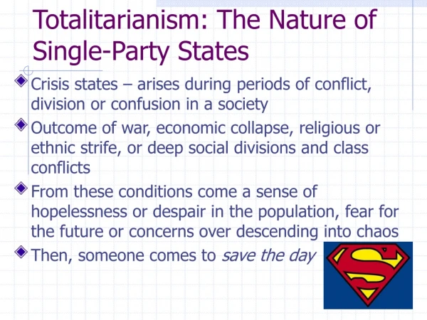 Totalitarianism: The Nature of Single-Party States