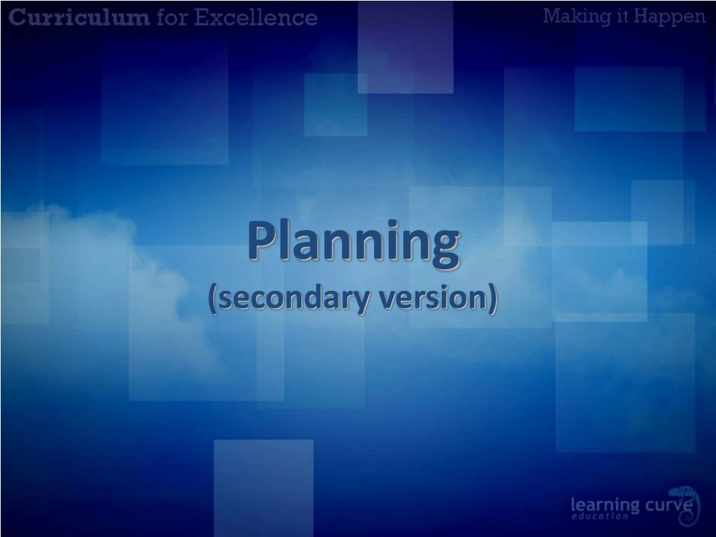 planning secondary version