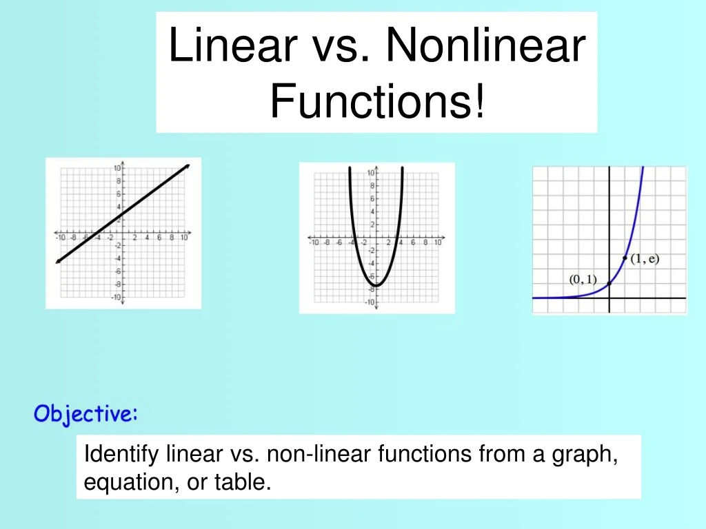 linear vs nonlinear functions