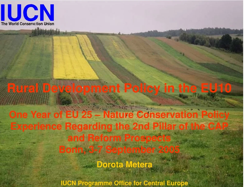rural development policy in the eu10 one year