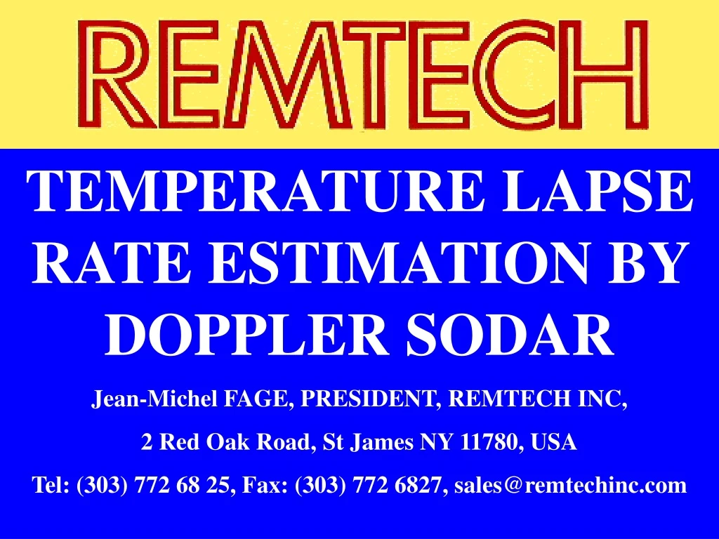 temperature lapse rate estimation by doppler