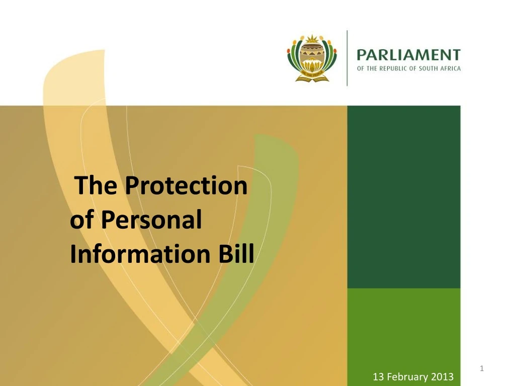 the protection of personal information bill