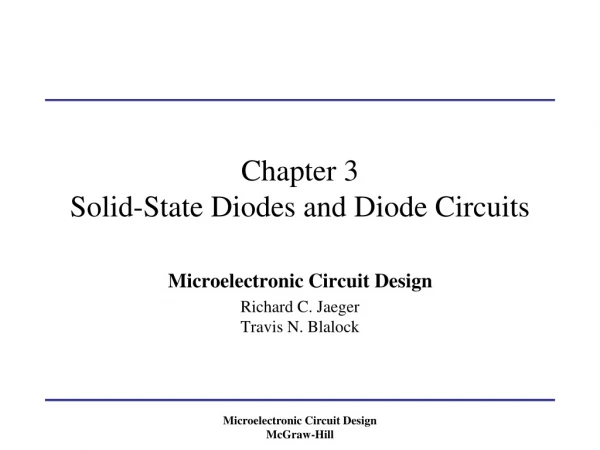 Chapter 3 Solid-State Diodes and Diode Circuits