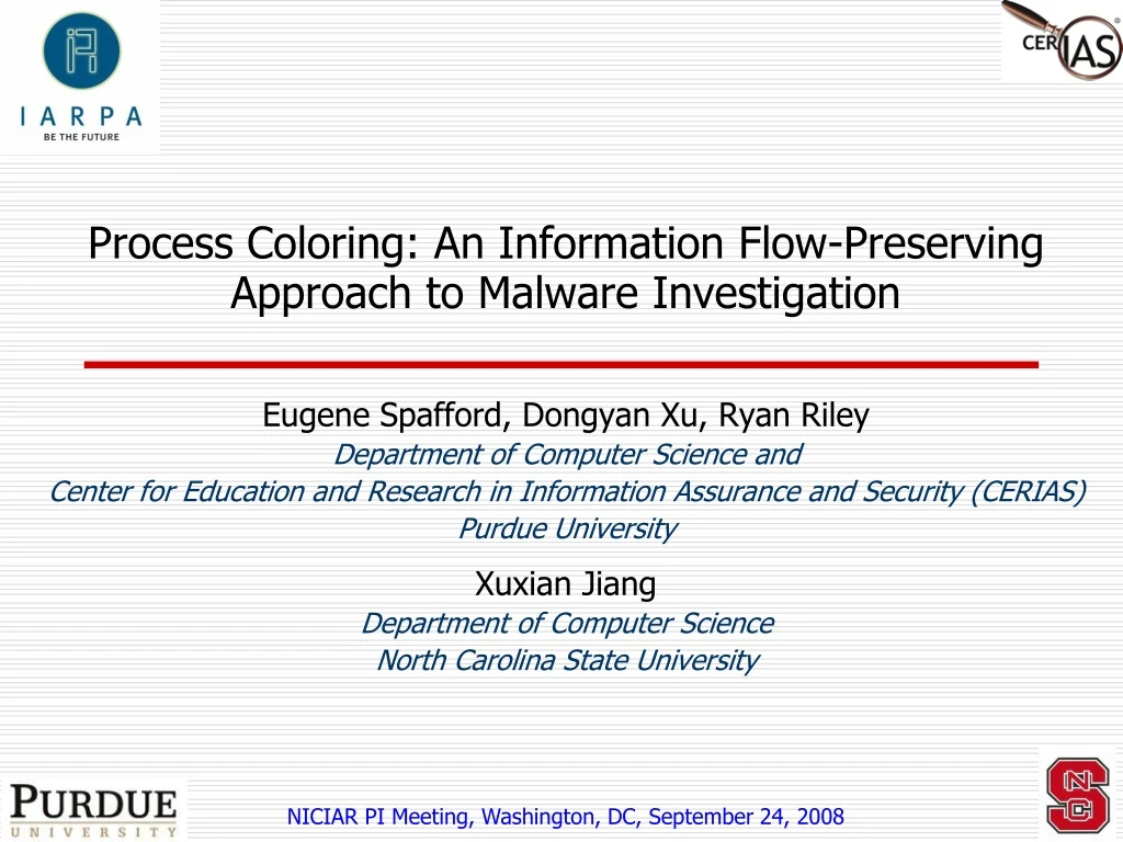 process coloring an information flow preserving