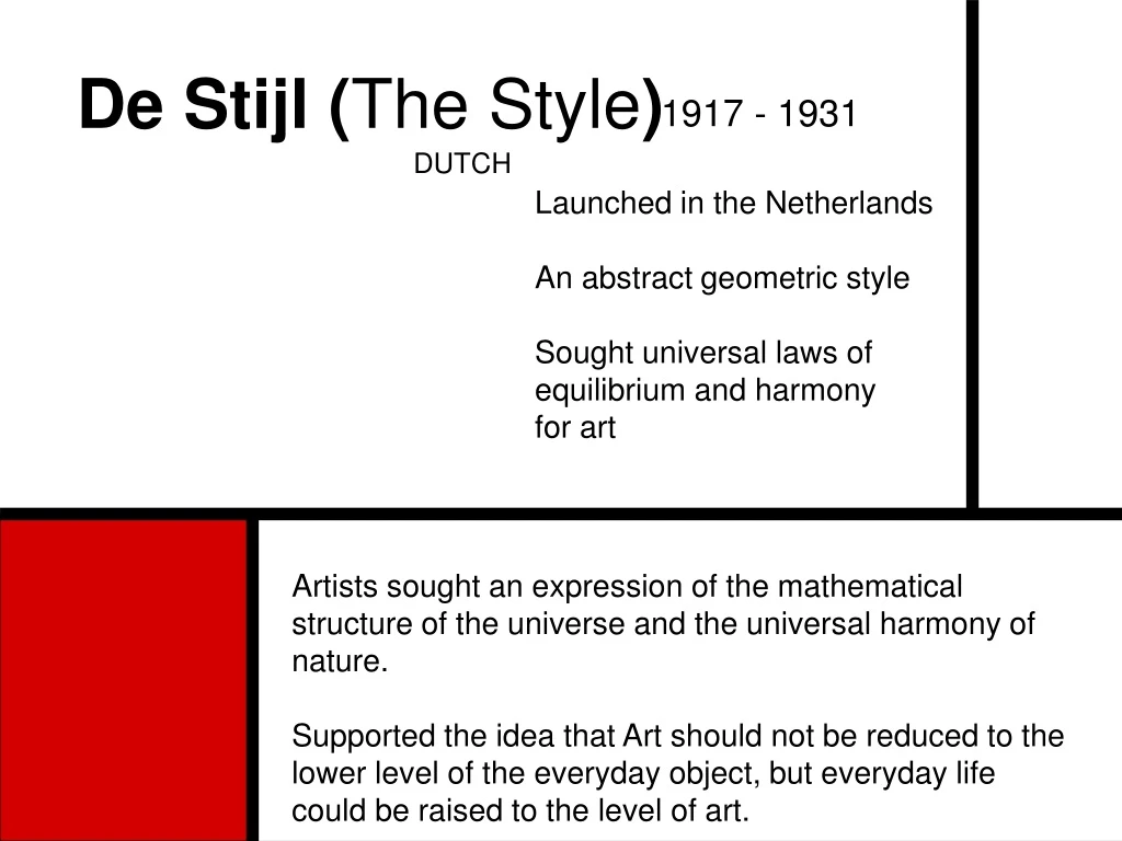 de stijl the style