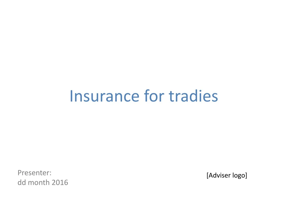 insurance for tradies