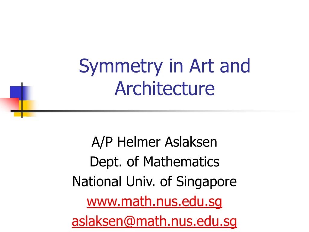 symmetry in art and architecture