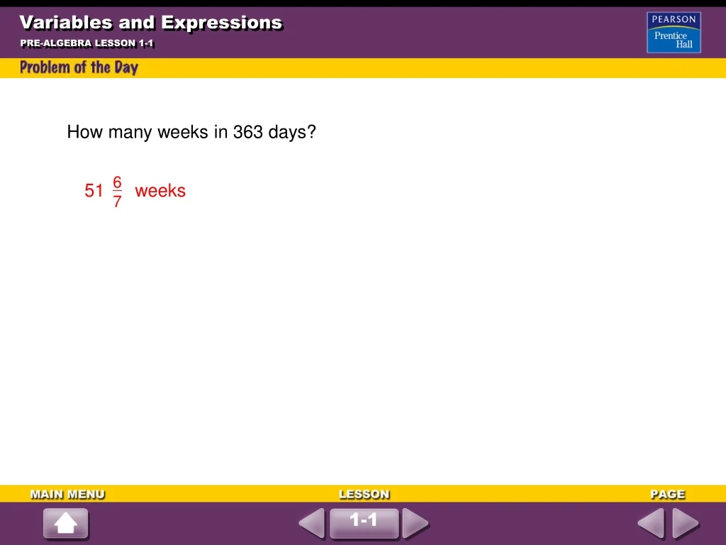 variables and expressions