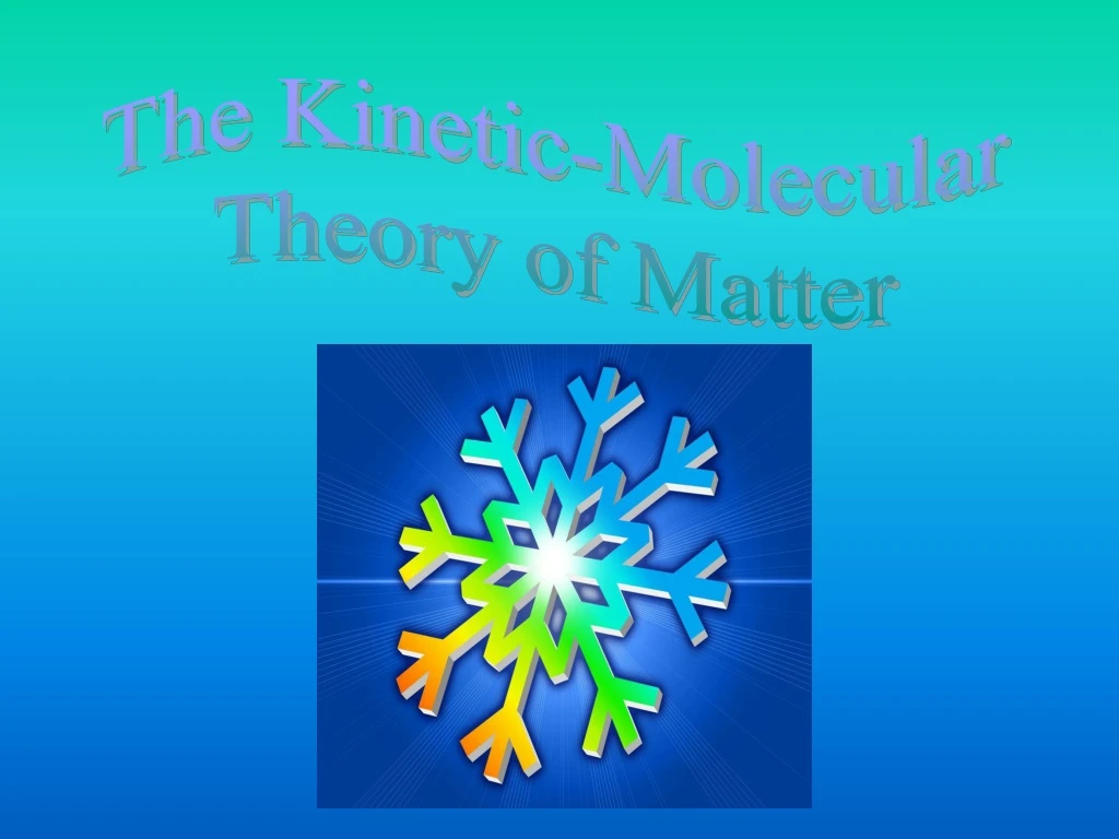 the kinetic molecular theory of matter