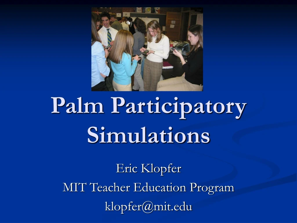 palm participatory simulations