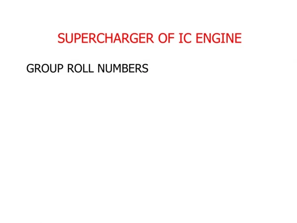 GROUP ROLL NUMBERS