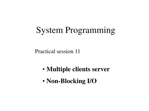 System Programming