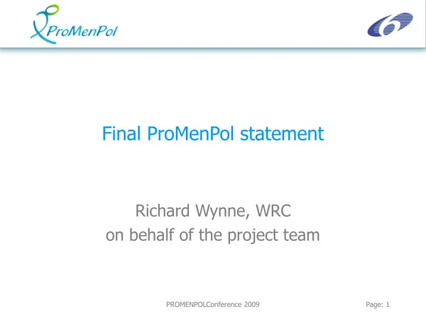Final ProMenPol statement