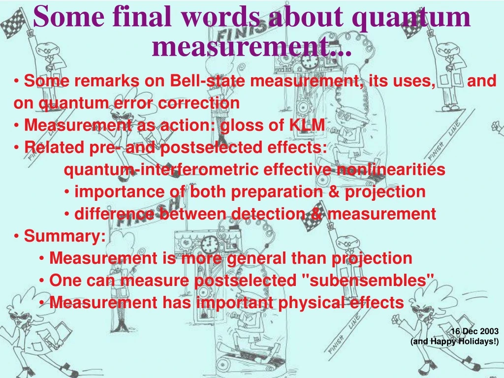 some final words about quantum measurement