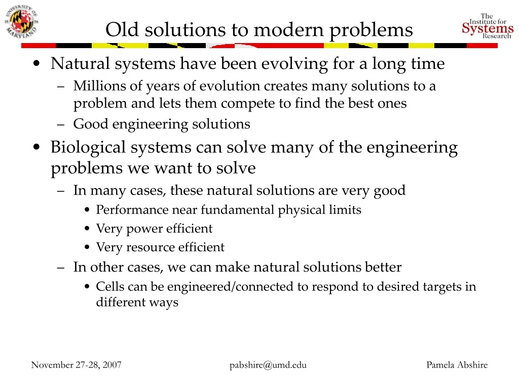 old solutions to modern problems