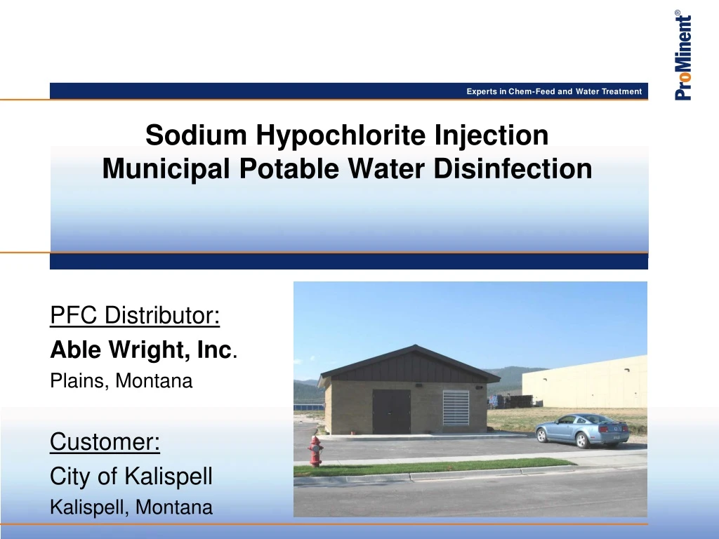 sodium hypochlorite injection municipal potable water disinfection