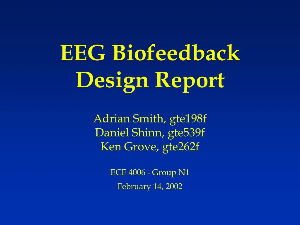 eeg biofeedback design report