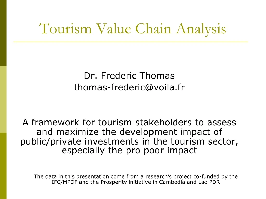 tourism value chain analysis