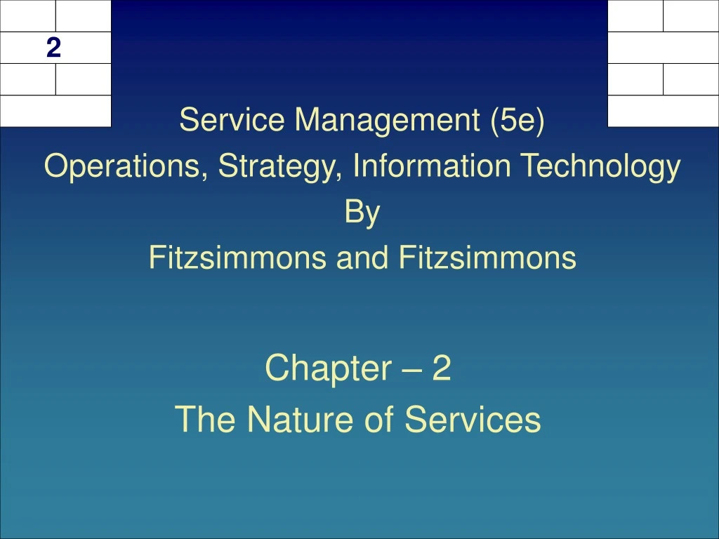 chapter 2 the nature of services