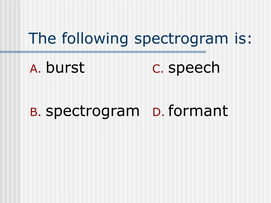 the following spectrogram is