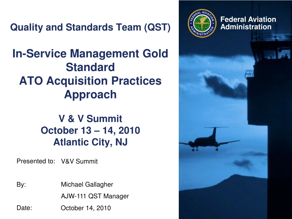quality and standards team qst in service