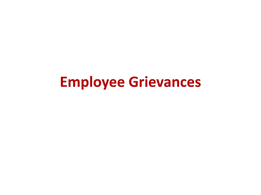 employee grievances