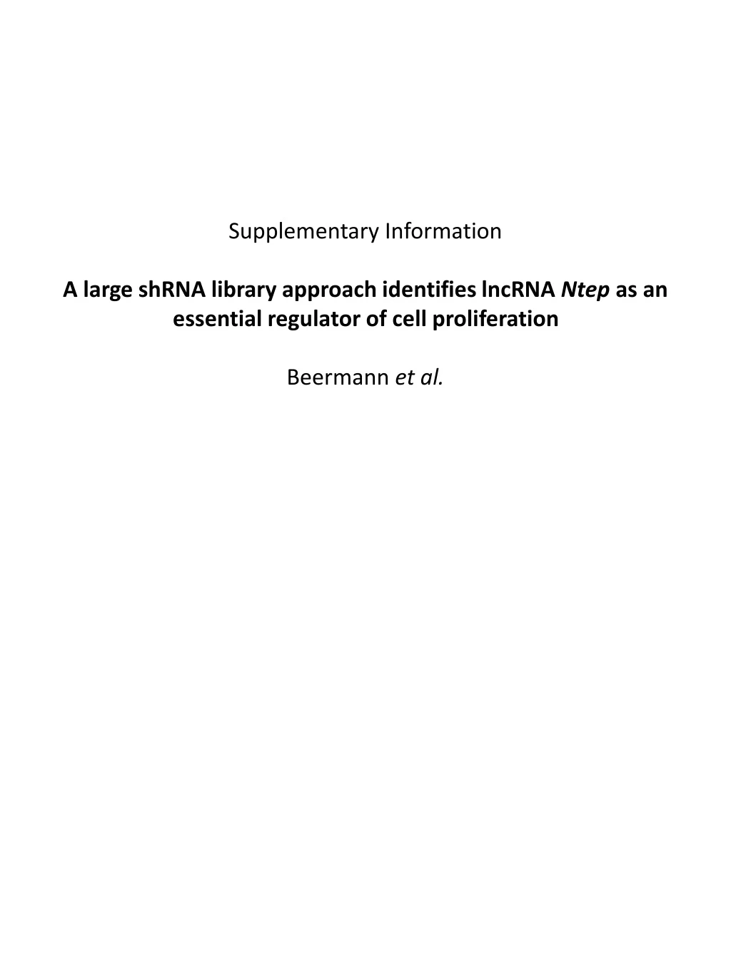 supplementary information a large shrna library