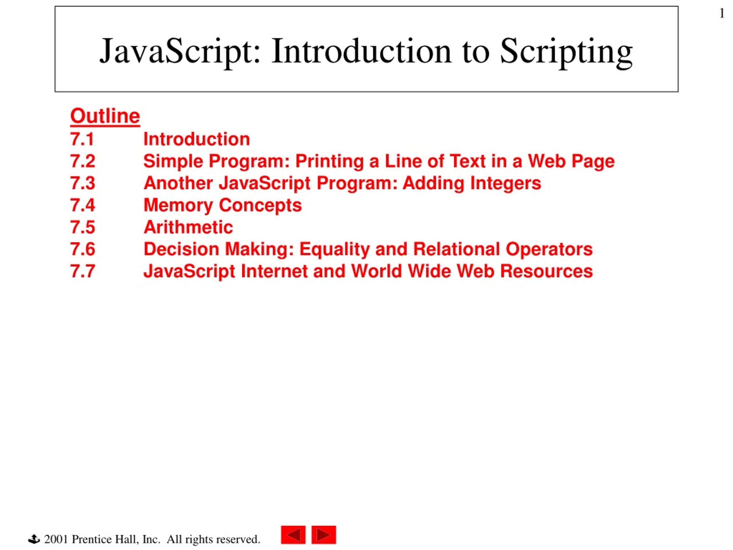 PPT - JavaScript: Introduction to Scripting PowerPoint Presentation ...