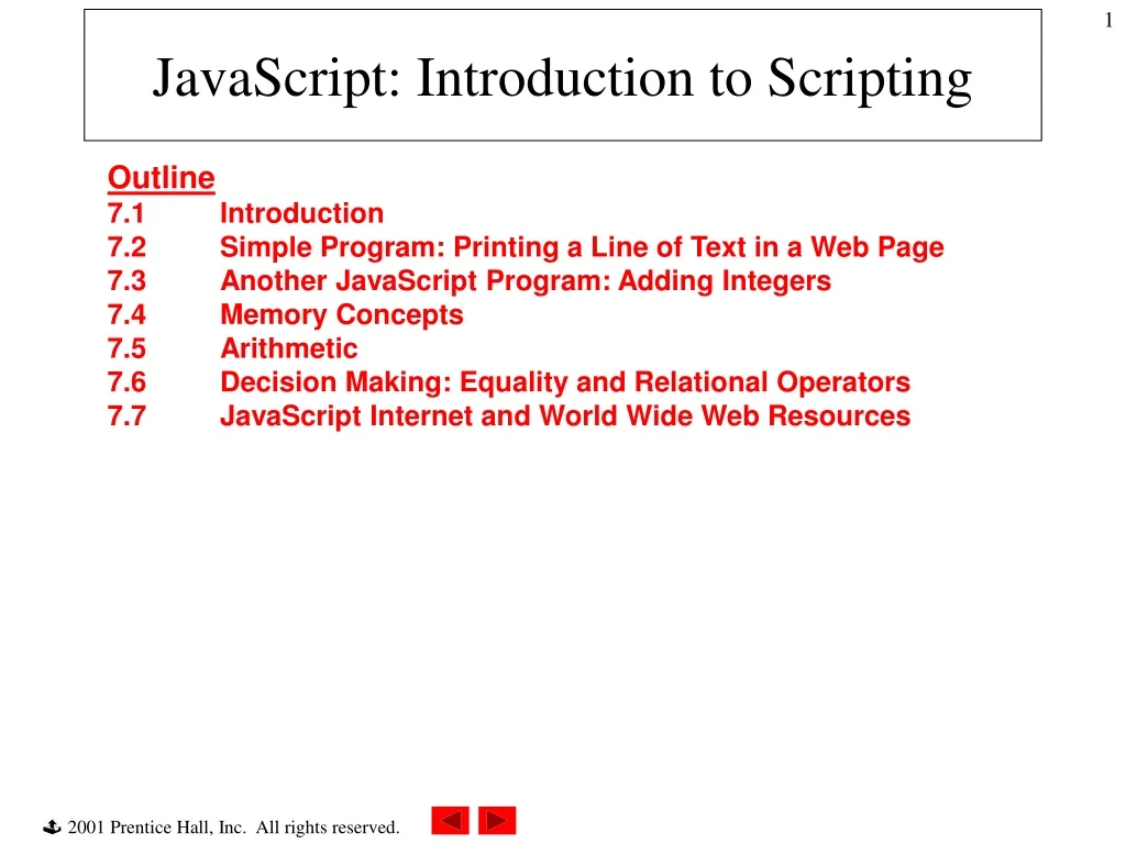 javascript introduction to scripting