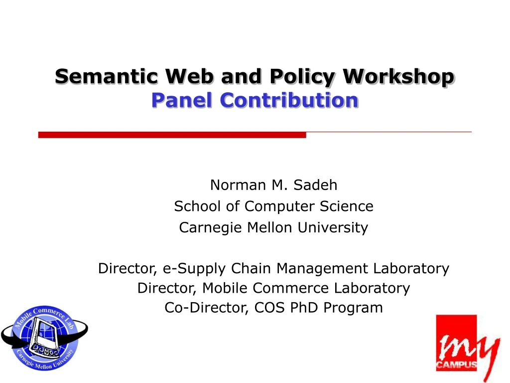 semantic web and policy workshop panel