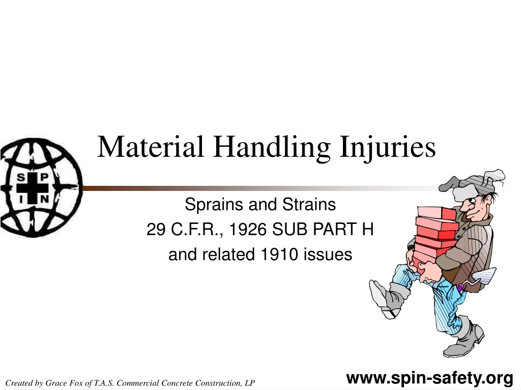 material handling injuries