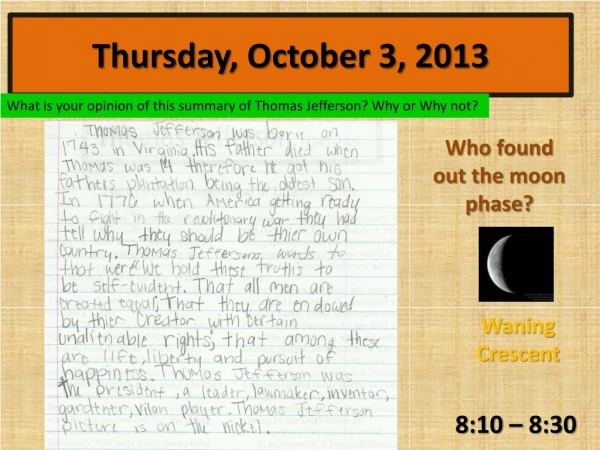 Thursday, October 3, 2013