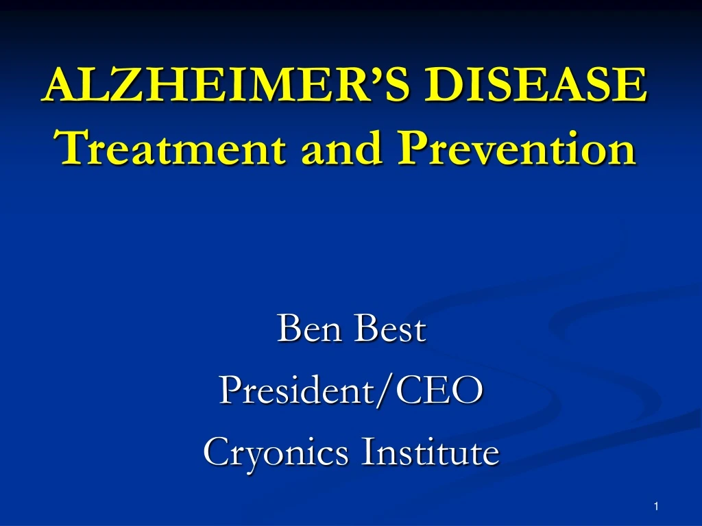 alzheimer s disease treatment and prevention