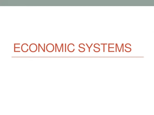 Economic Systems