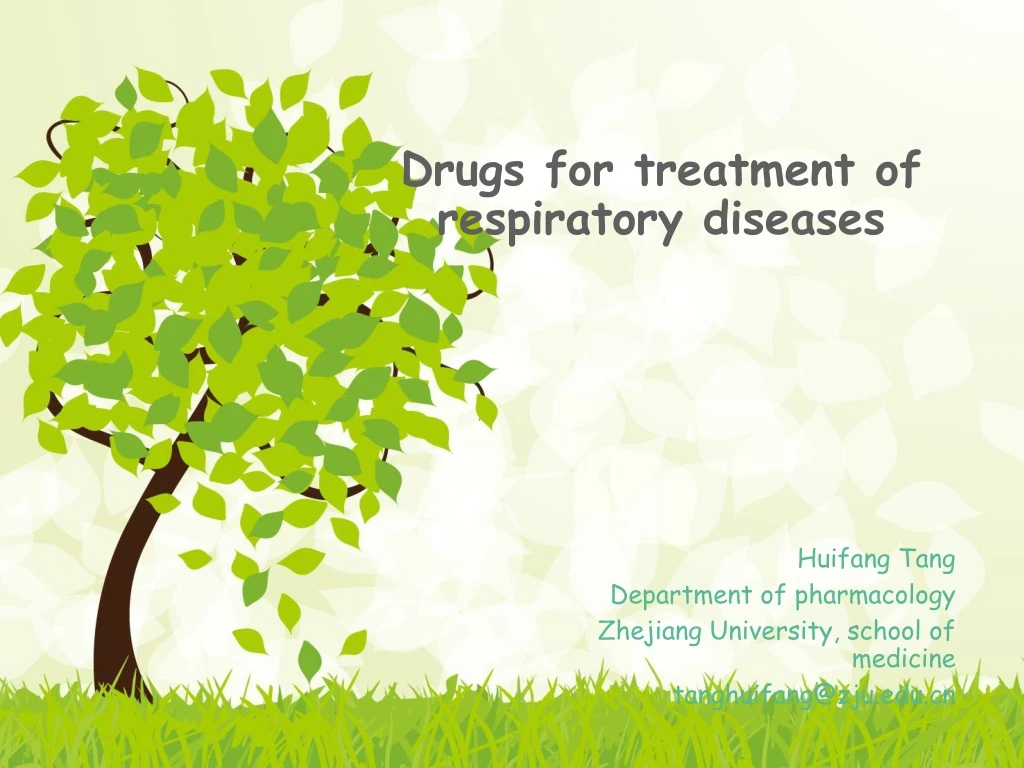 drugs for treatment of respiratory diseases