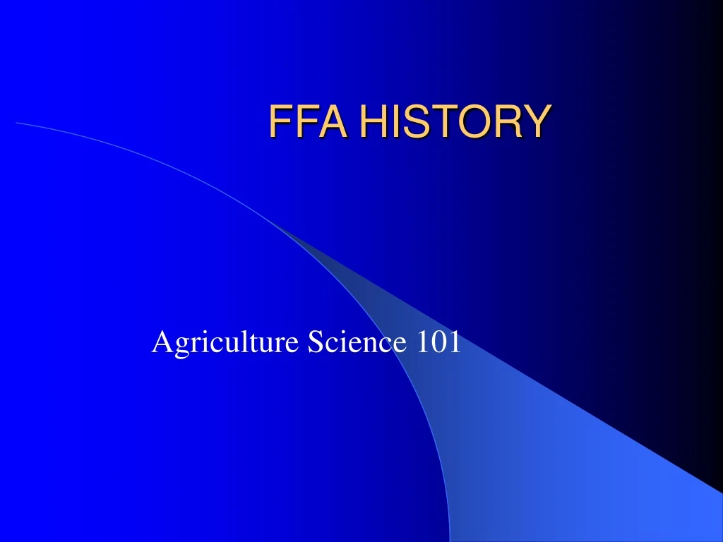 ffa history