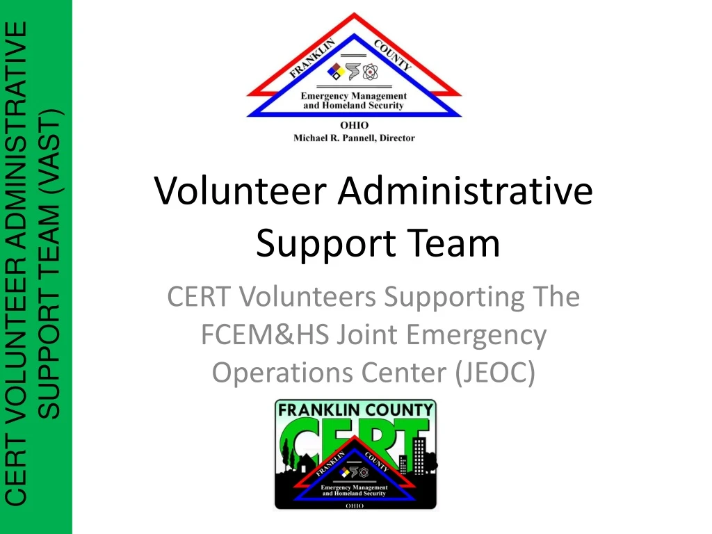 volunteer administrative support team