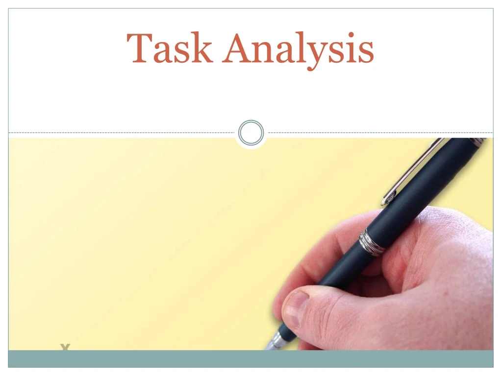 task analysis