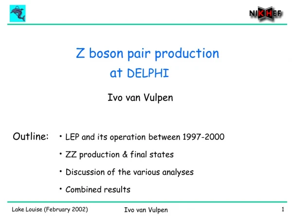 Z boson pair production